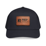 R Prep Supply Co. Mid Profile Baseball Cap with Leather Patch (Rectangle).