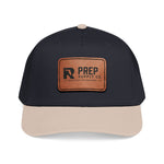 R Prep Supply Co. Mid Profile Baseball Cap with Leather Patch (Rectangle).
