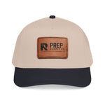 R Prep Supply Co. Mid Profile Baseball Cap with Leather Patch (Rectangle).