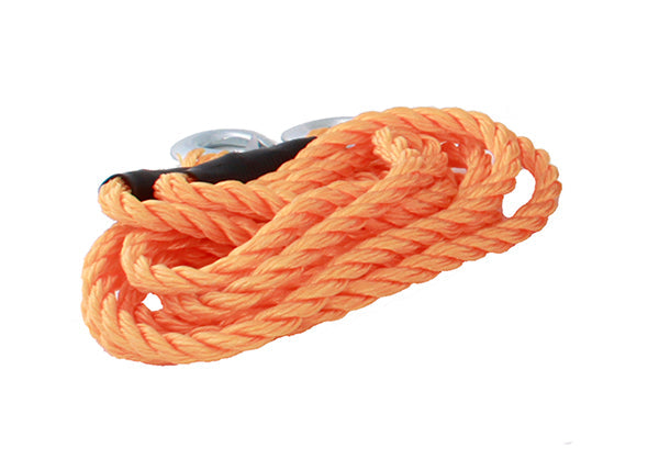 Quake Kits 13ft Tow Rope with Hooks | 6000 lbs Max Tension.