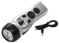 Dynamo Flashlight with Am/Fm Radio, Siren, and Cell Phone Charger Survival Gear Supply
