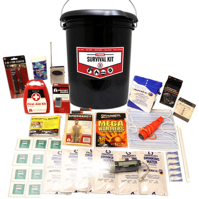 1 Person Necessity Survival Kit, Bucket and Lid