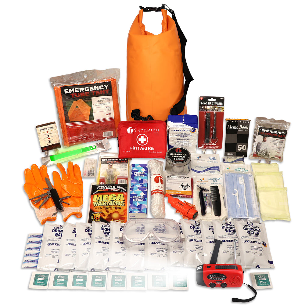 1 Person Comfort Survival Kit, Dry Bag.