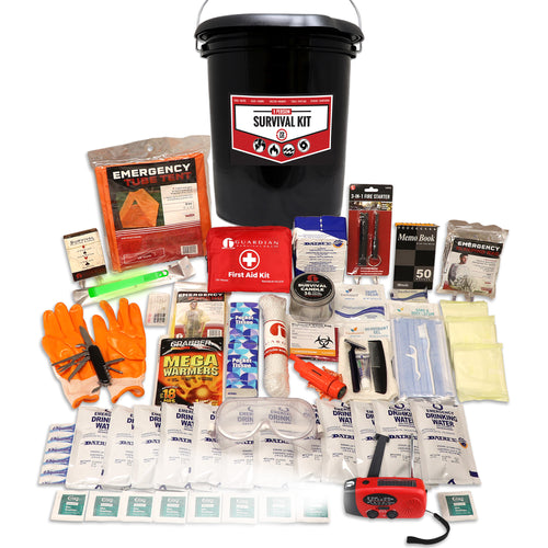 1 Person Comfort Survival Kit, Bucket and Lid.