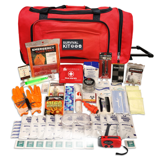 1 Person Comfort Survival Kit, Rolling Bag.