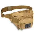 Outdoor EDC Waist Pack with Removable Flag Patch.
