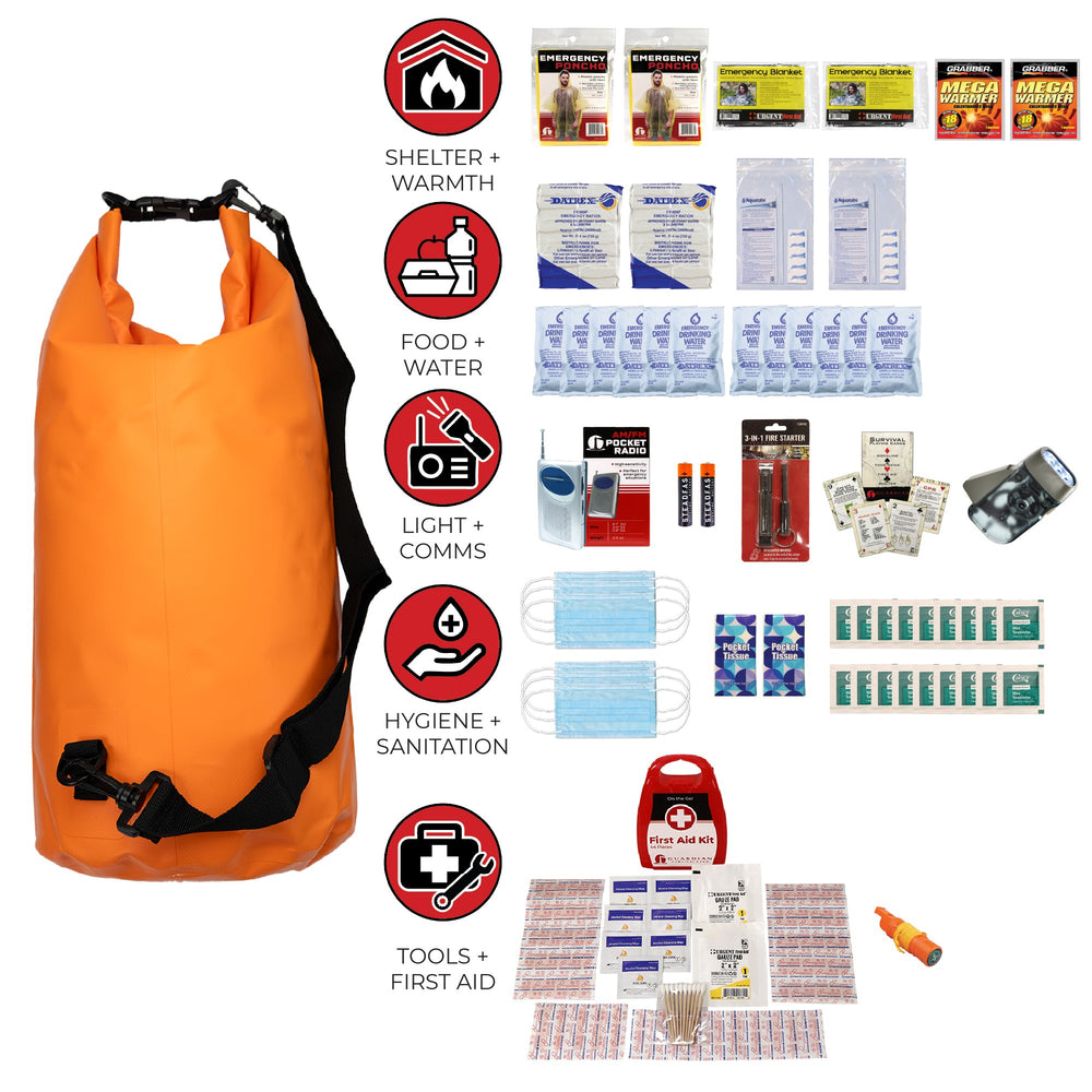 2 Person Necessity Survival Kit, Drybag